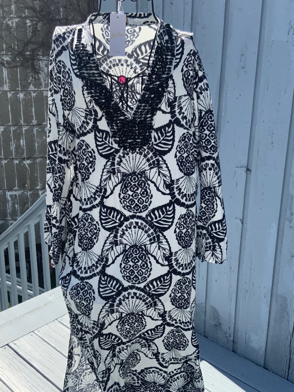 Lilly Pulitzer Irella Maxi Caftan Dress Pineapple Princess (Size 8) NWT